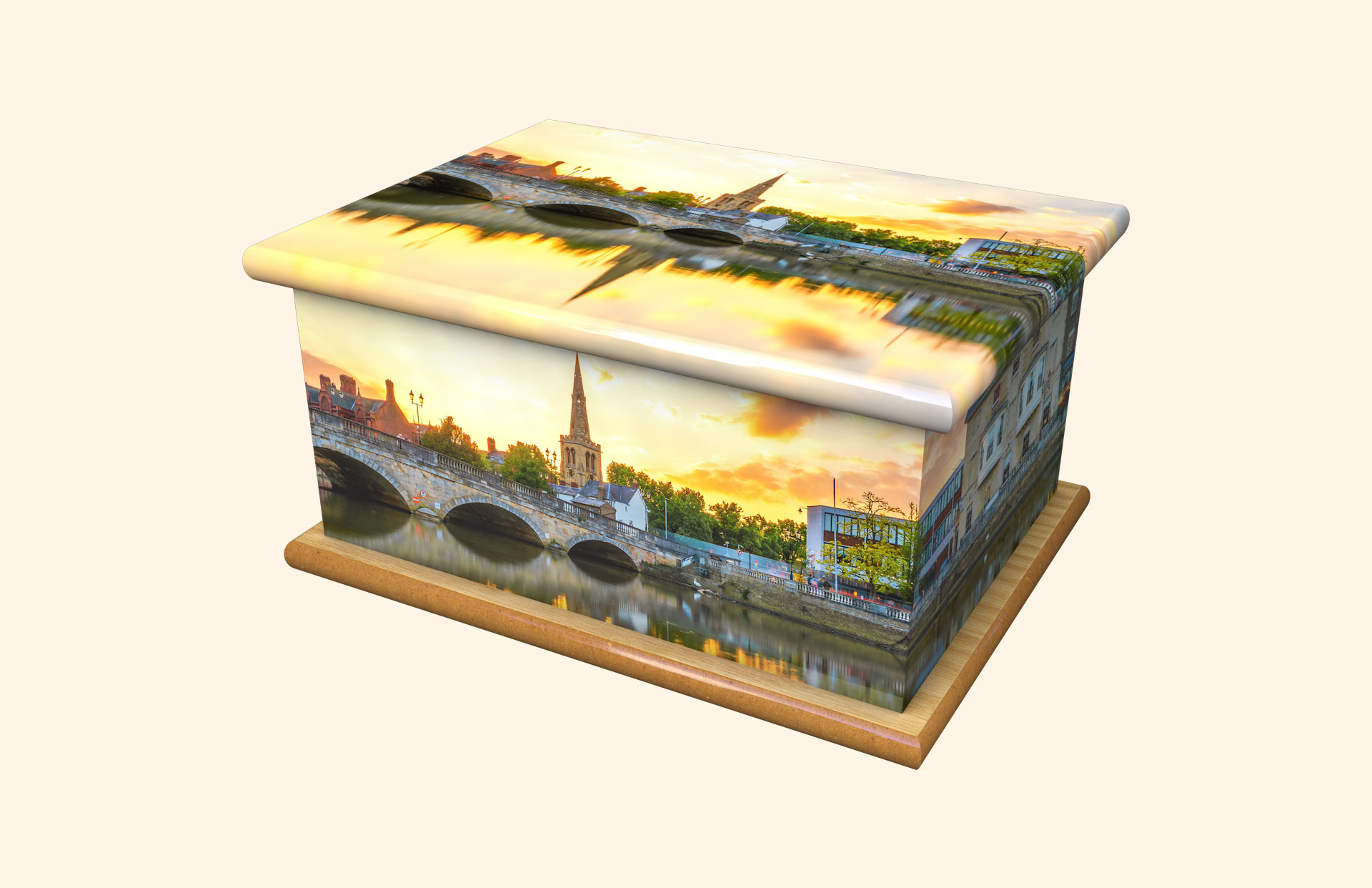 Bedford Bridge adult ashes casket